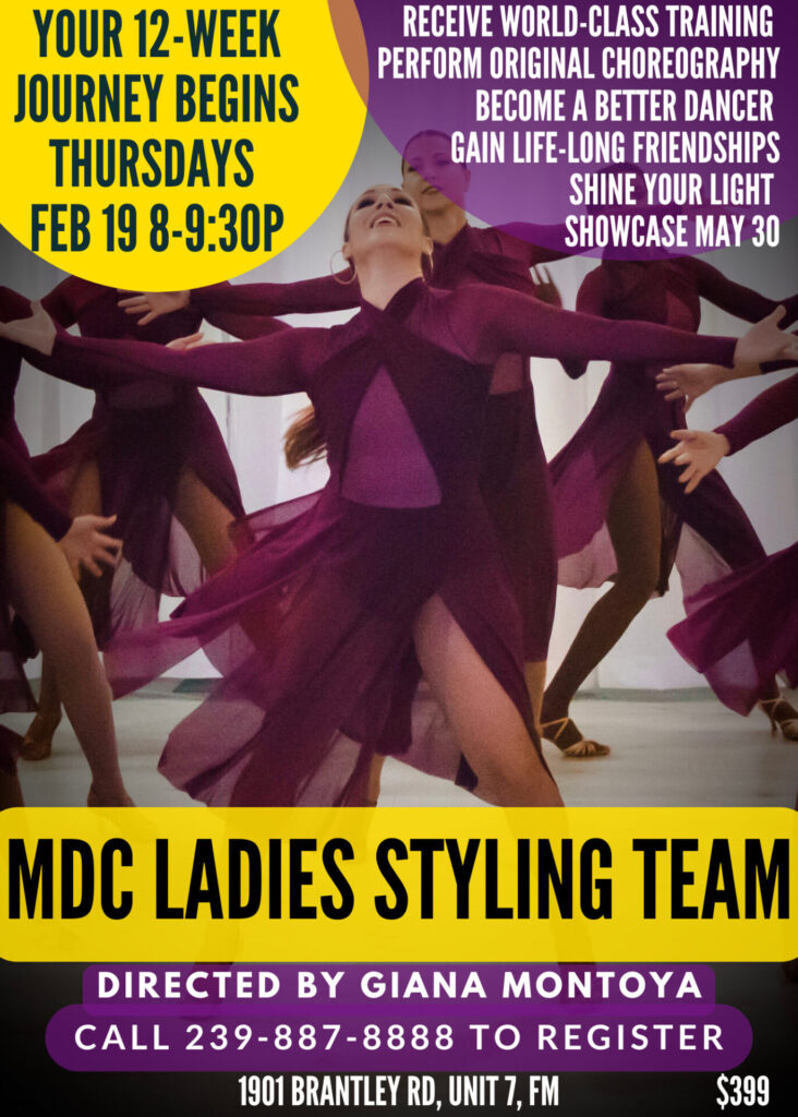 ladies styling salsa performance team